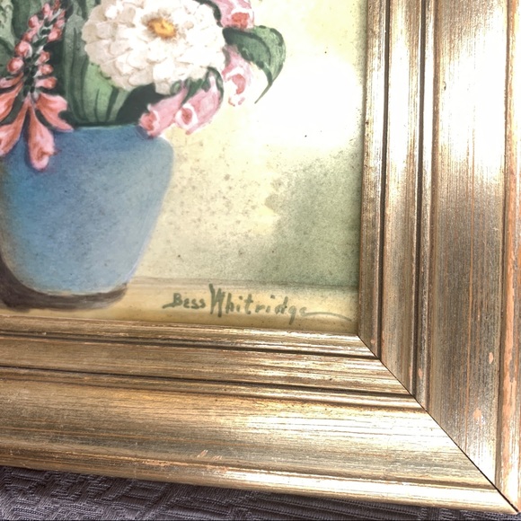 Bess Whitridge Floral Still Life Painted Porcelain - Picture 3 of 5